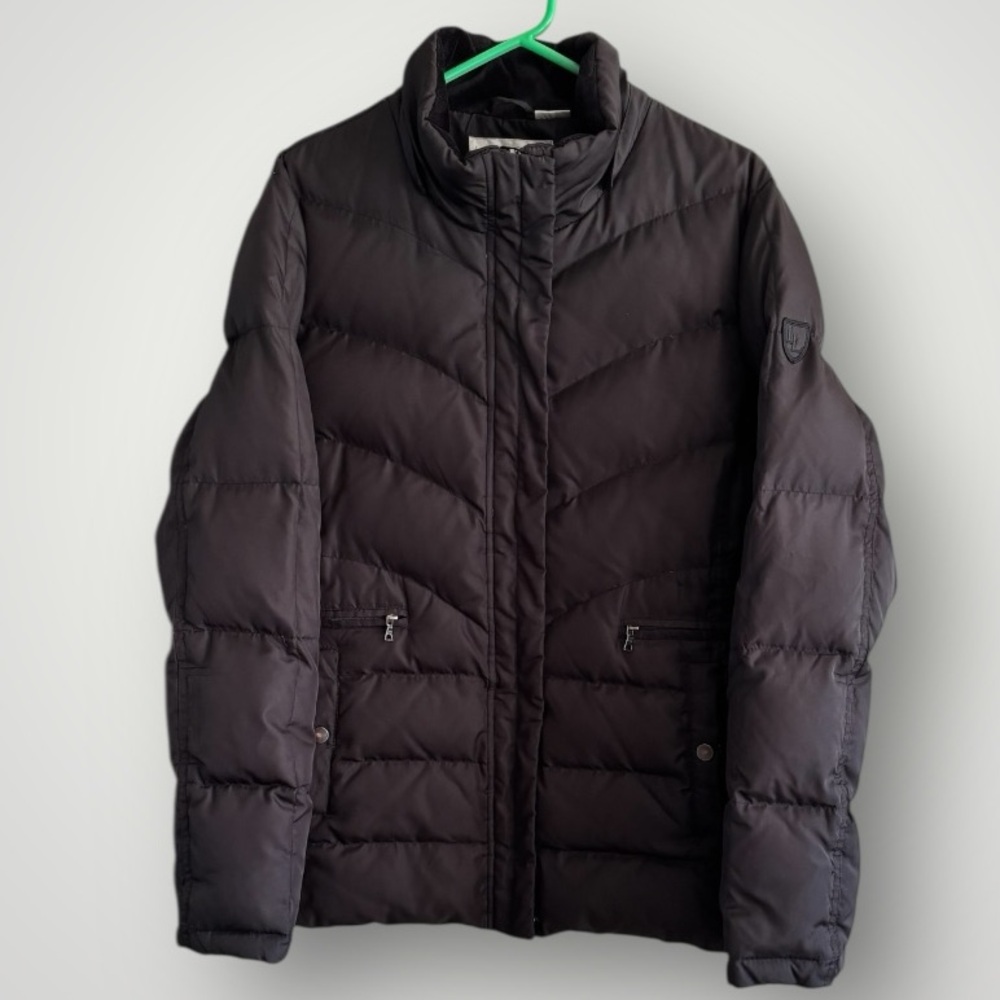 Larry Levine Down Black Quilted Puffer Winter Coat Women’s Size XL